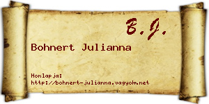 Bohnert Julianna névjegykártya